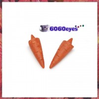 1 PAIR 7/8" (22.225mm)  Bent Carrot Glue-on Snowman Noses